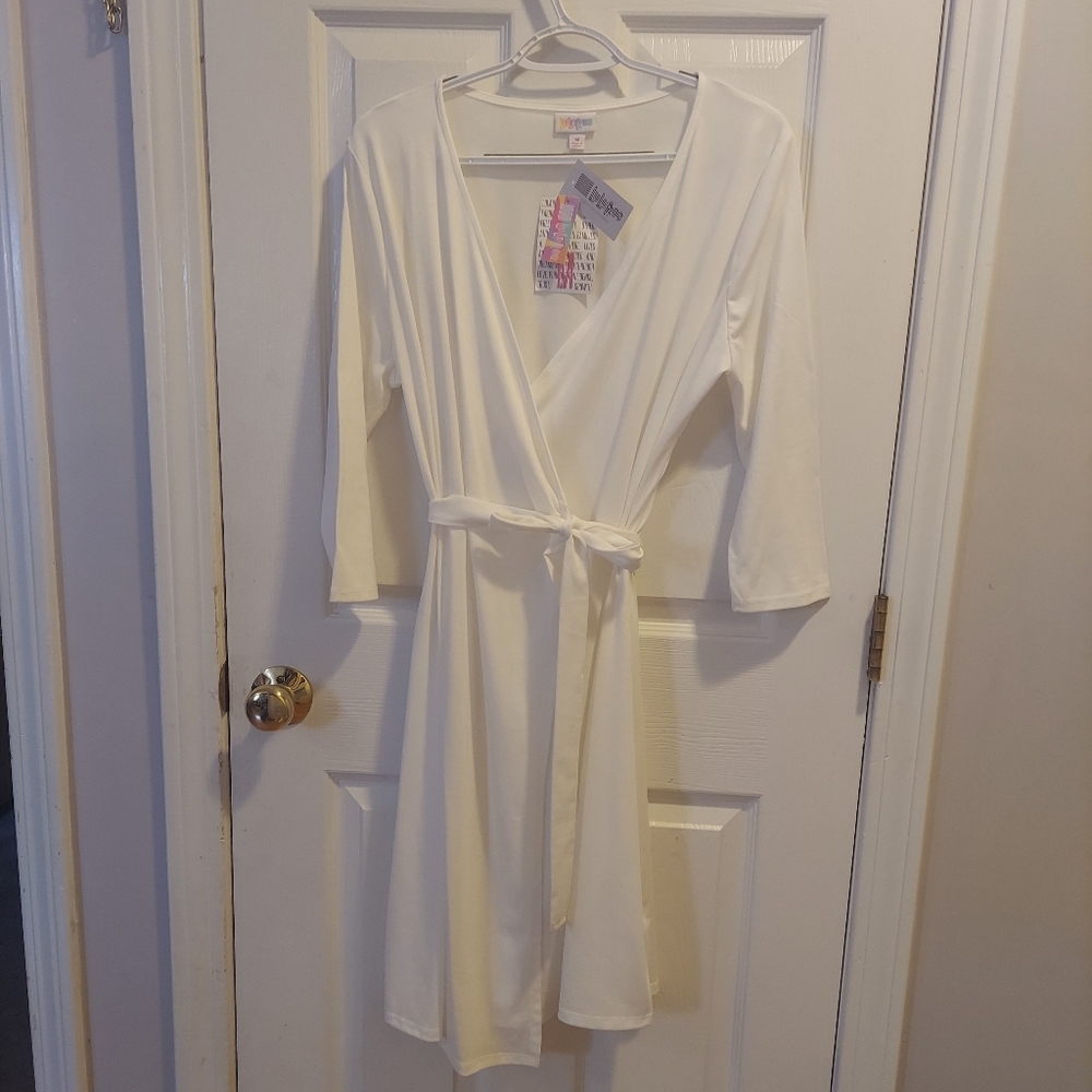 Lularoe White Wrap Dress